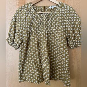 Madewell blouse, floral mustard
